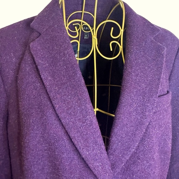 Talbots Wool Blazer Size 12 Plum - Picture 5 of 16